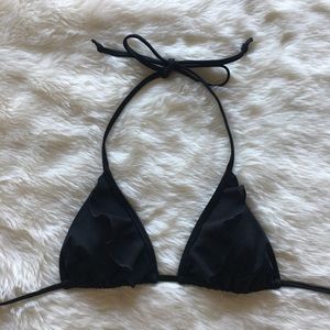 Victoria’s Secret Black Ruffle Triangle Bikini Top